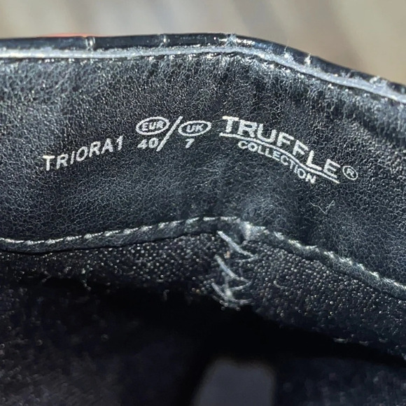 Truffle Collection mid heeled western boots in black croc size 40 EUR/ 9 US - Picture 12 of 12